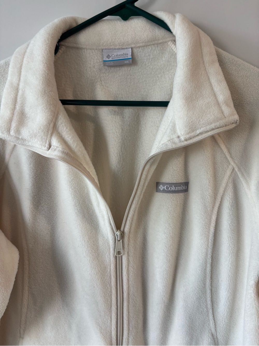 Columbia Women's Cream Full-Zip Teddy Fleece Jacket